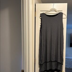 J. Jill Black and White Asymmetrical Dress